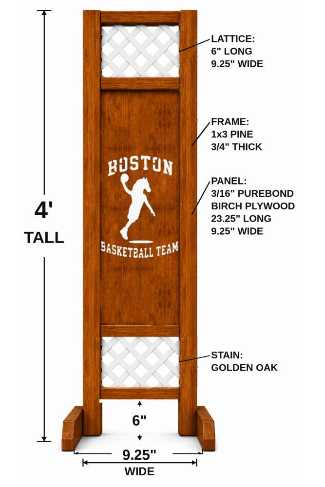 Boston Basketball hobby horse jump — Boston themed basketball wooden jump, custom colors