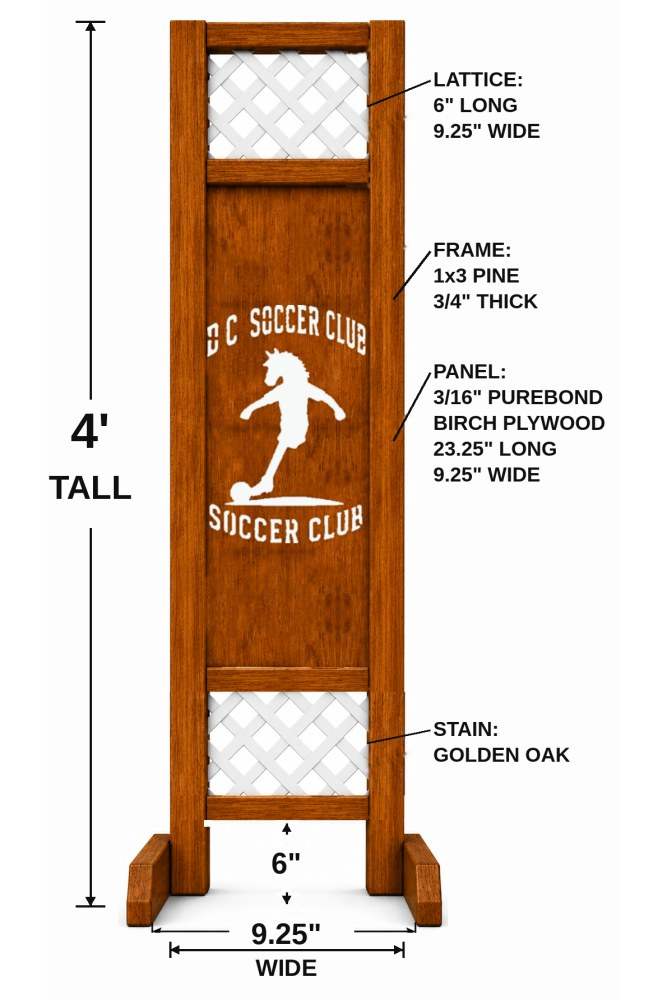 DC Soccer hobby horse jump — Washington themed soccer wooden jump, custom colors
