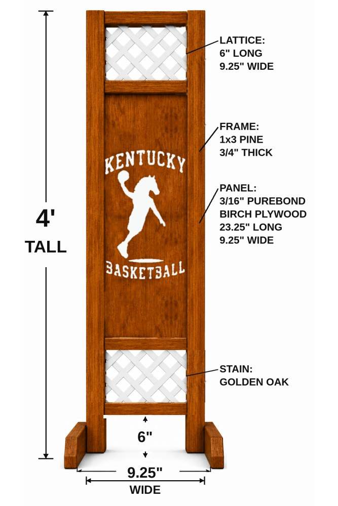 Kentucky basketball hobby horse jump — college spirit wooden jump, custom colors